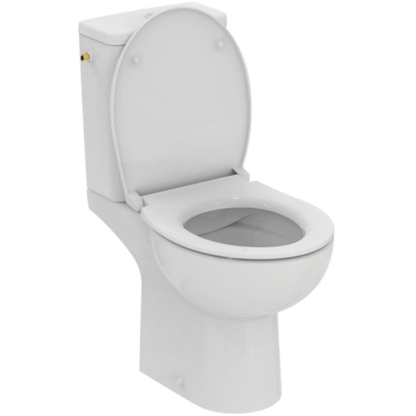 Pack WC au sol ULYSSE+ RimLS+ cuvette à sortie horizontale réservoir 3/6L charnières inox abattant frein de chute